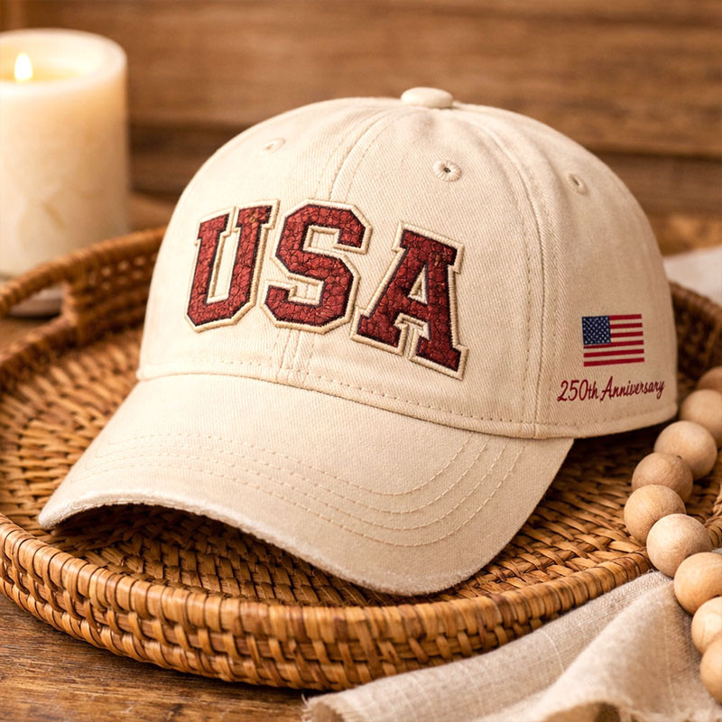USA 250Th Anniversary 1776 2026 Hat American Flag Logo Baseball Cap 4th Of July Gift