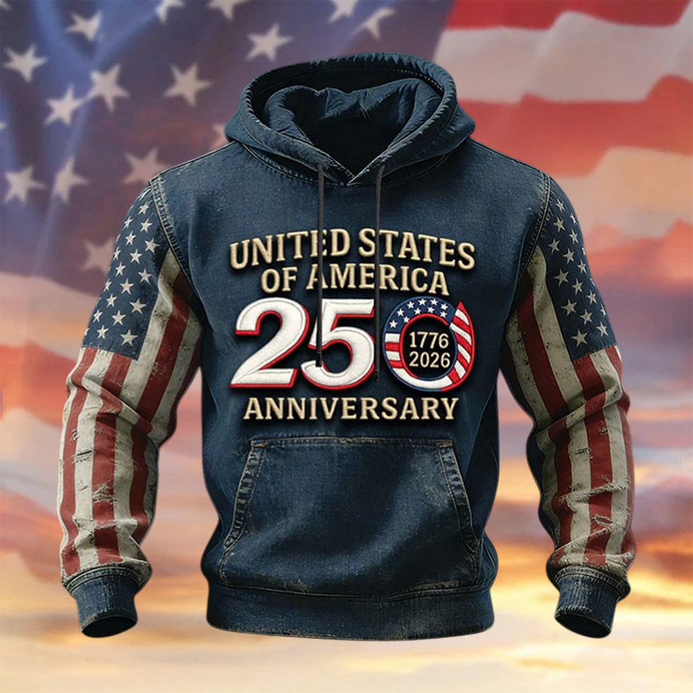 USA 250Th Anniversary 1776 2026 Hoodie American 250 Years Birthday Clothing Gift For Him