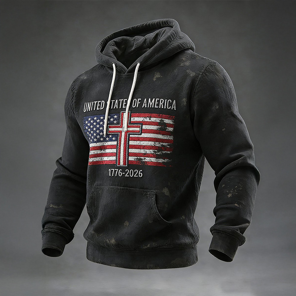 USA 250th Anniversary 1776 2026 Hoodie American Flag Apparel Independence Day 2026 Gifts