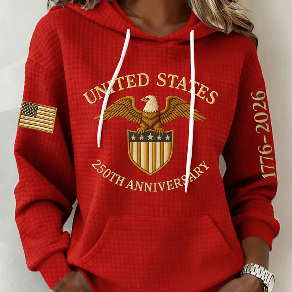 USA 250Th Anniversary 1776 2026 Hoodie American Flag Hoodie Unique Presents For Her
