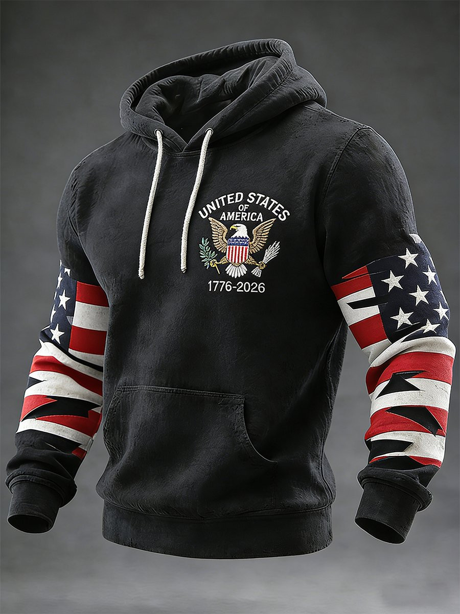 USA 250th Anniversary 1776 2026 Hoodie Independence Day 2026 Clothing Patriotic Gift