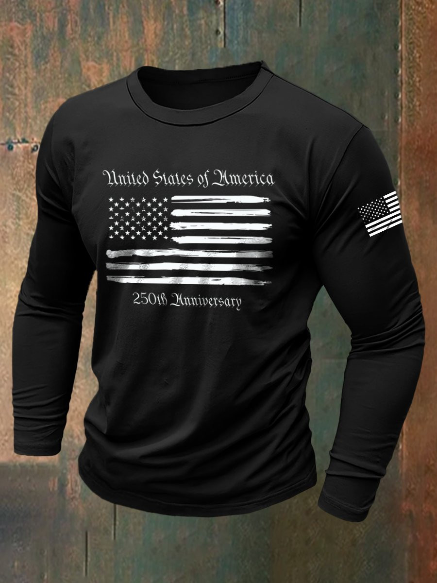 USA 250th Anniversary 1776 2026 Long Sleeve Shirt Best 4Th Of July Apparel Patriotic Gift Ideas