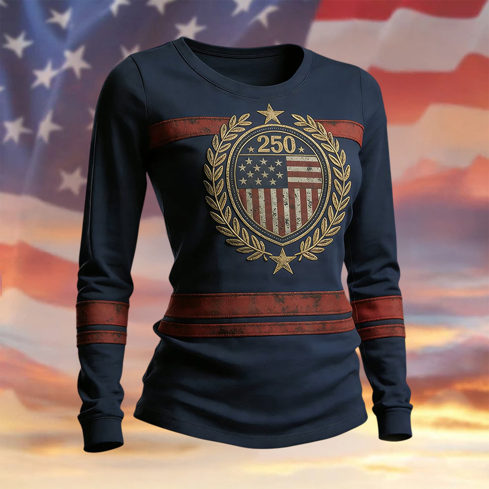 USA 250Th Anniversary 1776 2026 Long Sleeve Shirt Independence Day 2026 Clothing