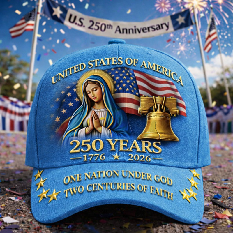 USA 250Th Anniversary 1776 2026 Maria Hat One Nation Under God Christian Baseball Cap