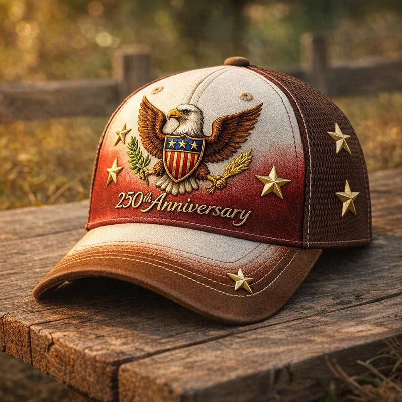 USA 250Th Anniversary 1776 2026 Patriotic Eagle Hat America's Birthday Merch July 4th Gift