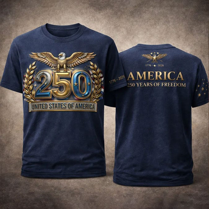 USA 250th Anniversary 1776 2026 Patriotic Eagle T-Shirt Best 4th Of July Shirt July 4 Presents