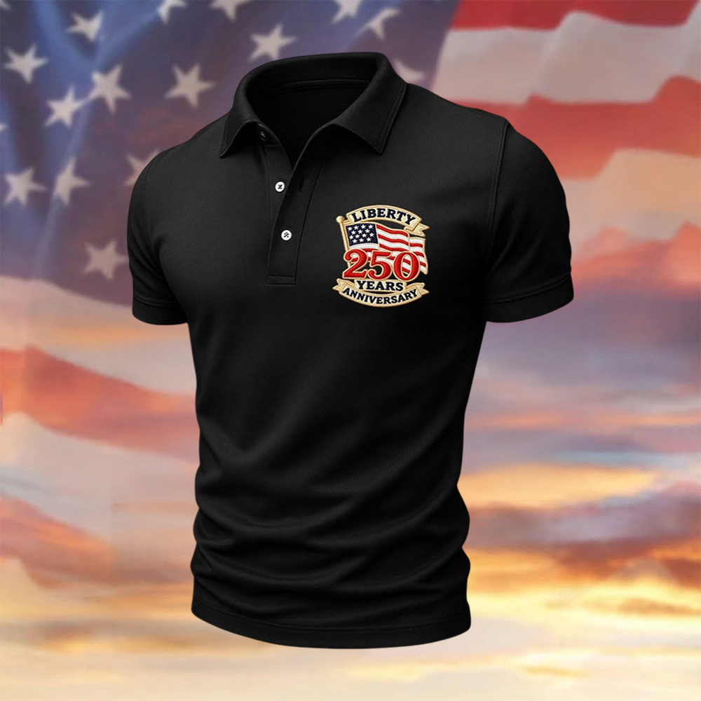 USA 250th Anniversary 1776 2026 Polo Shirt Independence Day 2026 Clothing Present For Boyfriend