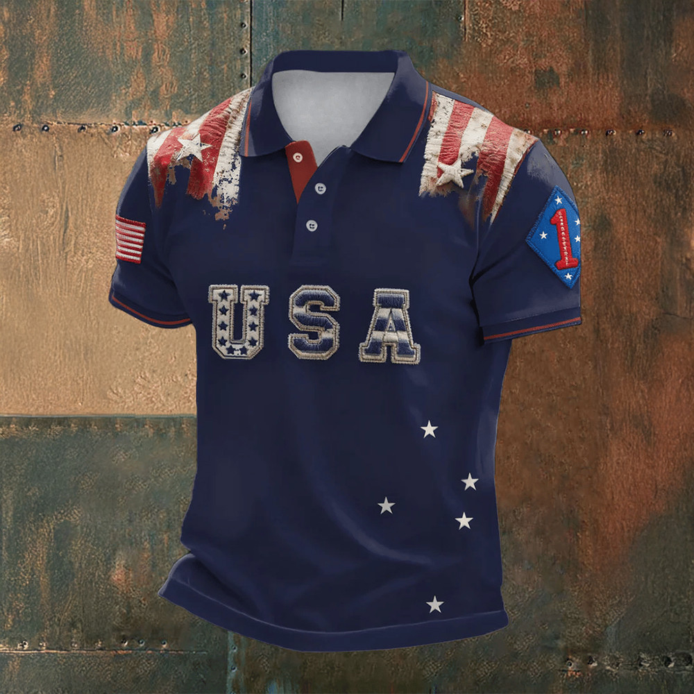 USA 250th Anniversary 1776 2026 Polo Shirt Patriotic Apparel Fourth Of July Gifts