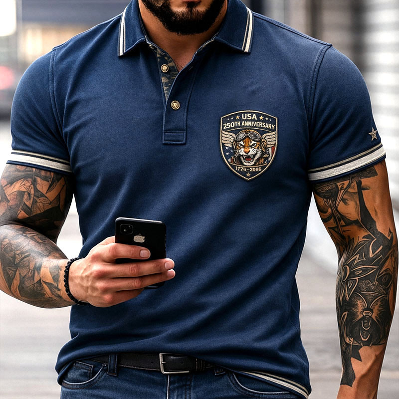 USA 250Th Anniversary 1776 2026 Polo Shirt Semiquincentennial Merch America's Birthday Present