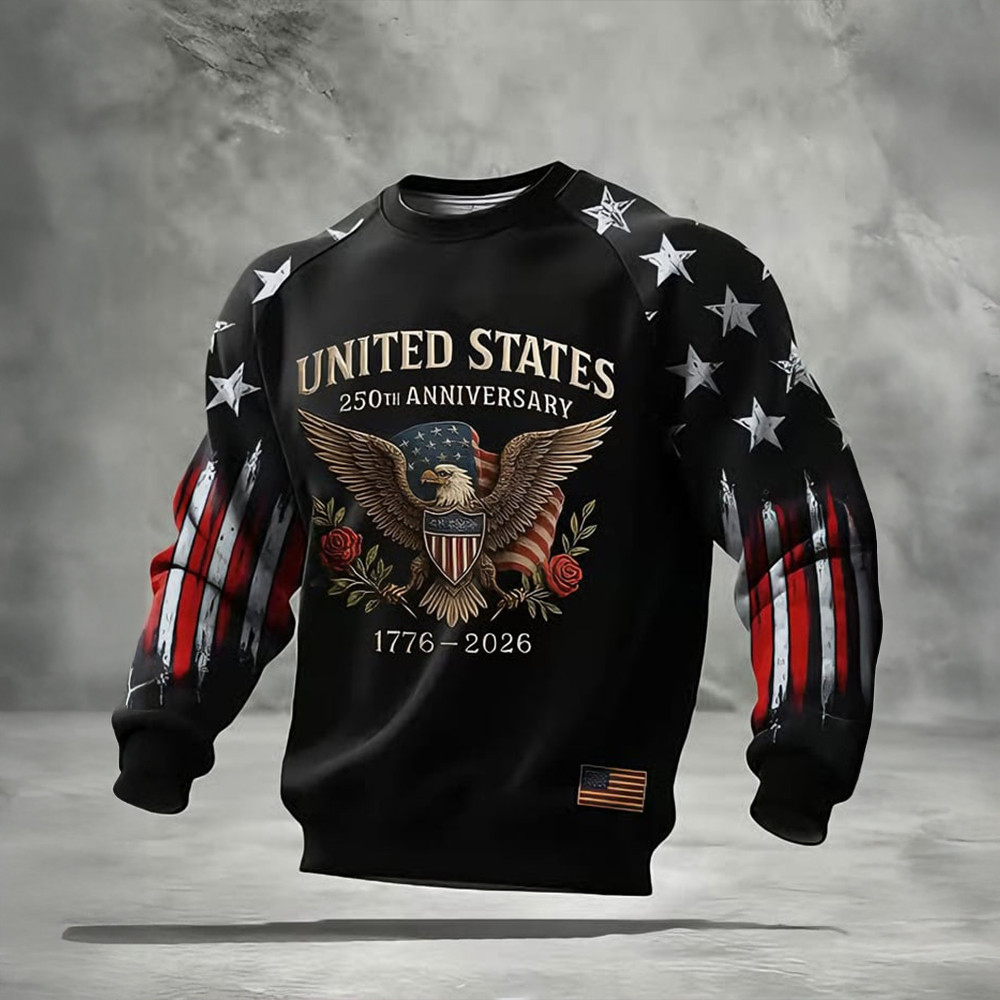 USA 250Th Anniversary 1776 2026 Sweatshirt American Flag Apparel 4th Of July Gifts