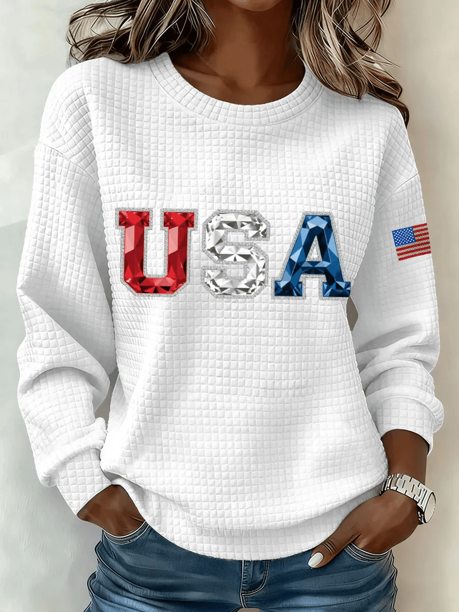 USA 250th Anniversary 1776 2026 Sweatshirt Independence Day Clothing Gift For Her