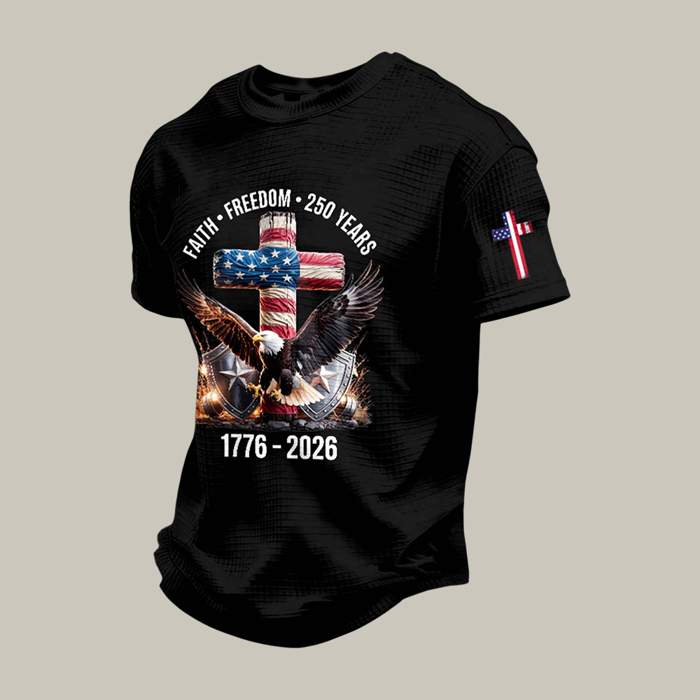USA 250th Anniversary 1776 2026 T-Shirt American Eagle Shirt Faith Gift For Patriotic People