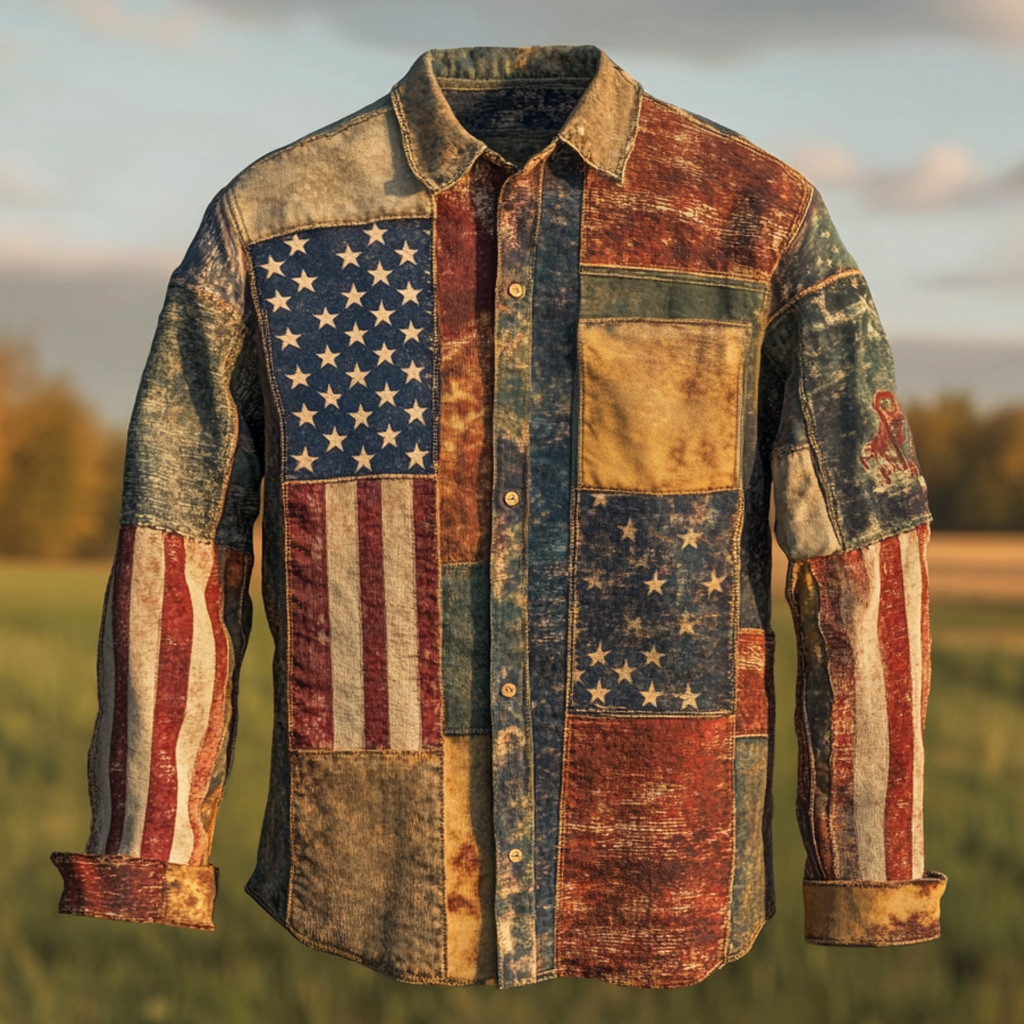 USA 250Th Anniversary 1776 2026 Vintage Button Up Long Sleeve Shirt Best 4Th Of July Apparel