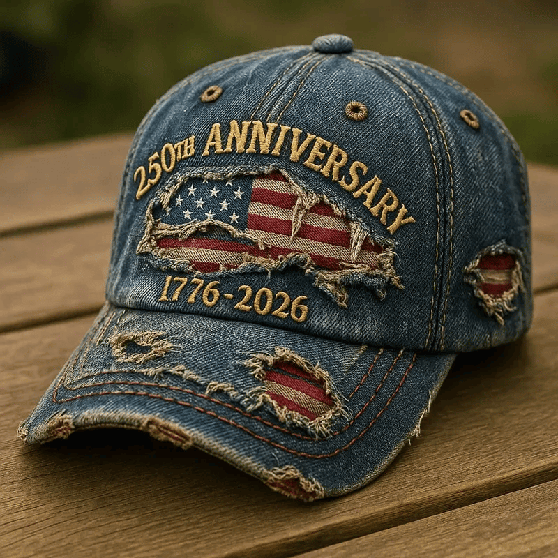 USA 250th Anniversary 1776 2026 Vintage Hat American Flag Pattern America's Birthday Cap Gifts