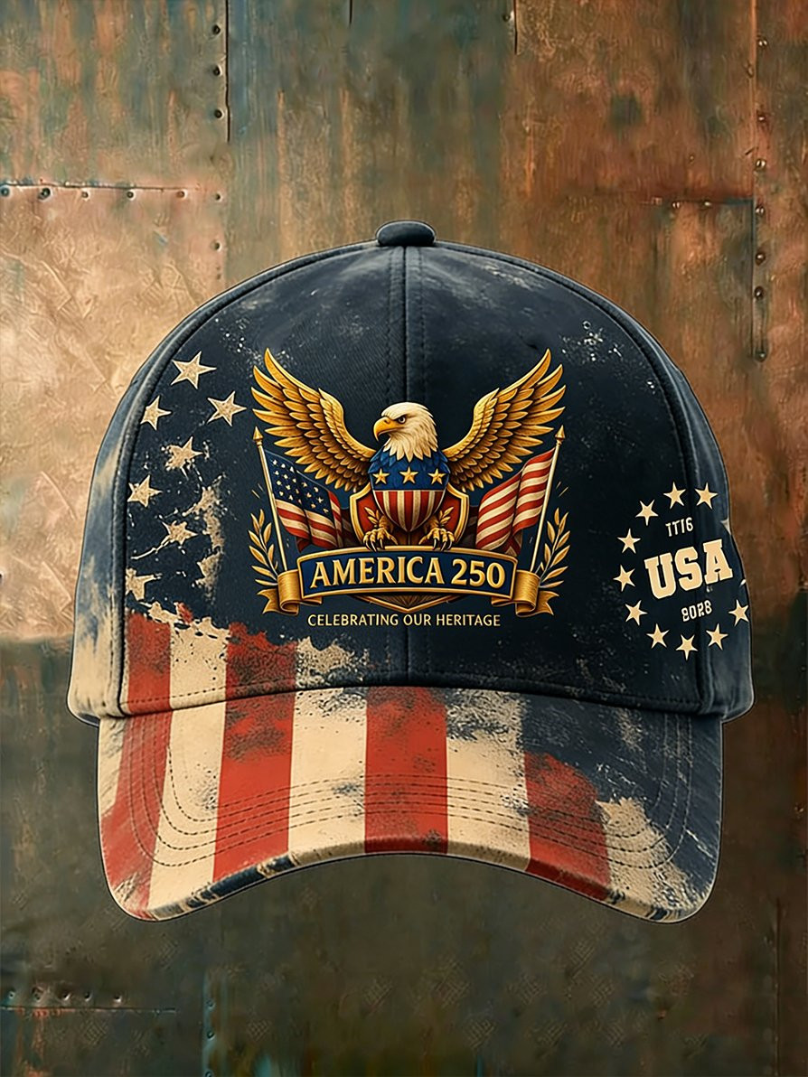 USA 250th Anniversary 1776 2026 Vintage Hat Celebrating Our Heritage Patriotic Cap Presents