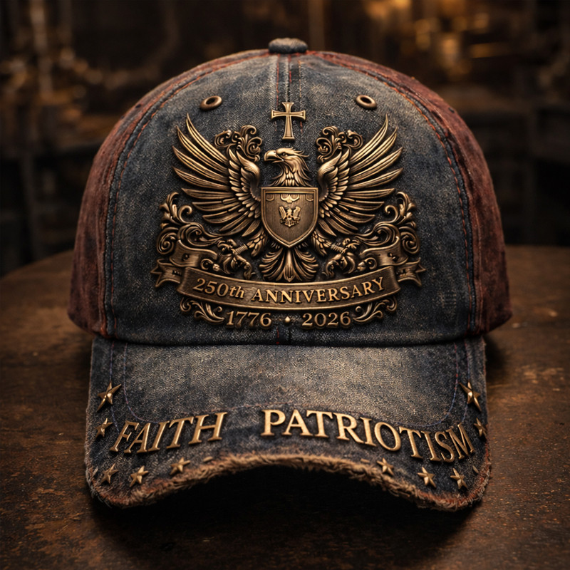 USA 250Th Anniversary 1776 2026 Vintage Hat Faith Patriotism 4th Of July Baseball Cap