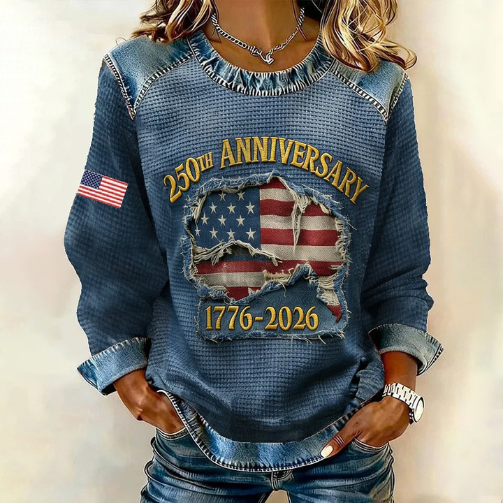 USA 250Th Anniversary 1776 2026 Vintage Sweatshirt American Flag Apparel Good Gift For Patriots