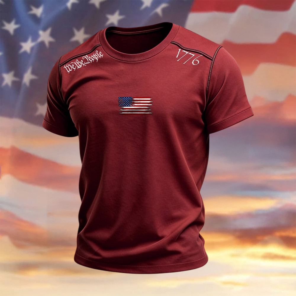 USA 250Th Anniversary 1776 American Flag T-Shirt Fourth Of July Shirt Patriotic Gift