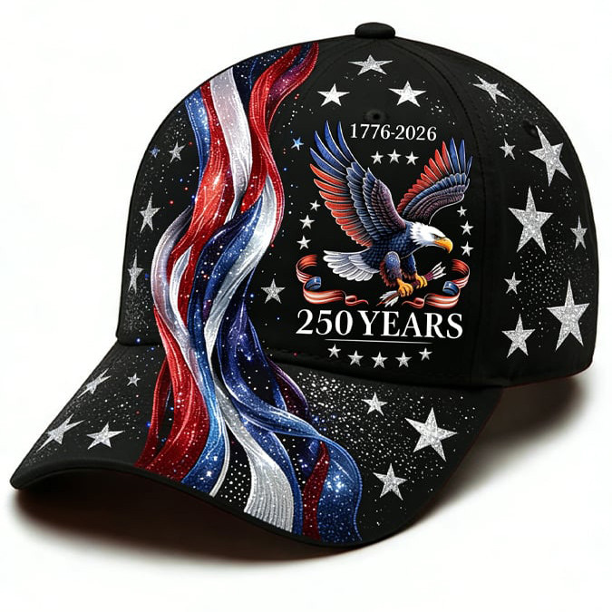 USA 250th Anniversary American Art Stars Hat Independence Day 2026 Baseball Cap