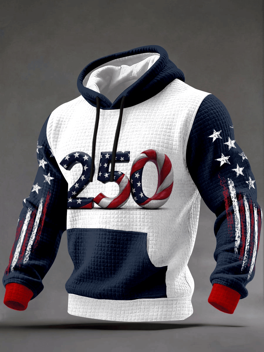 USA 250Th Anniversary American Flag Hoodie Patriotic Apparel 4th Of July Presents
