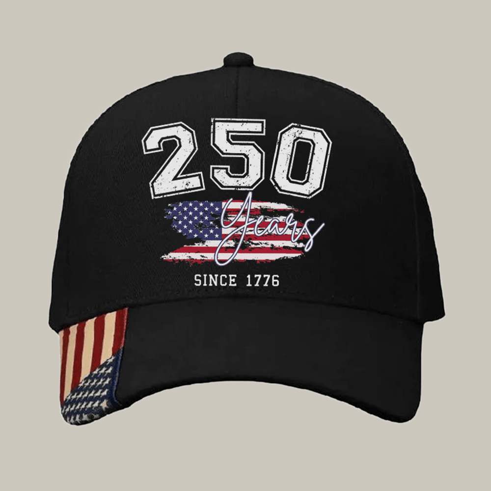 USA 250Th Anniversary American Flag Logo Hat America Land Of The Free Baseball Cap
