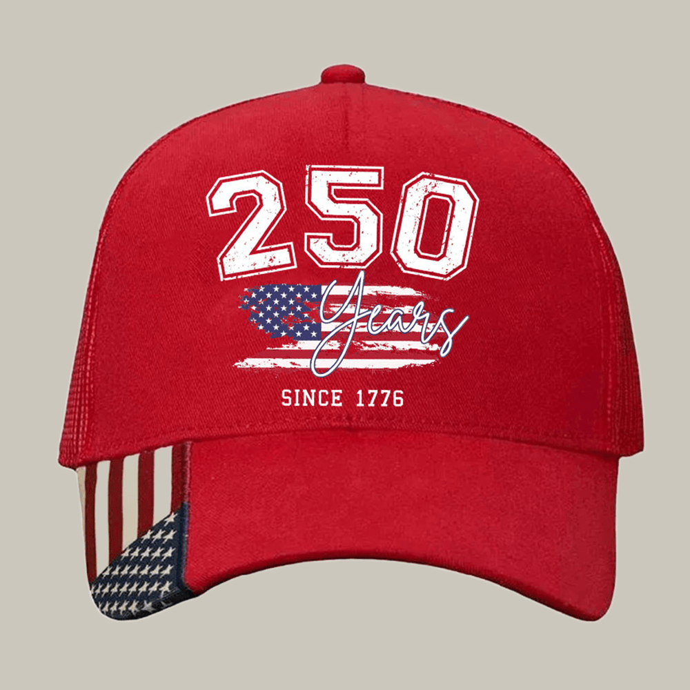 USA 250Th Anniversary American Flag Logo Hat America Land Of The Free Baseball Cap Gifts For Him