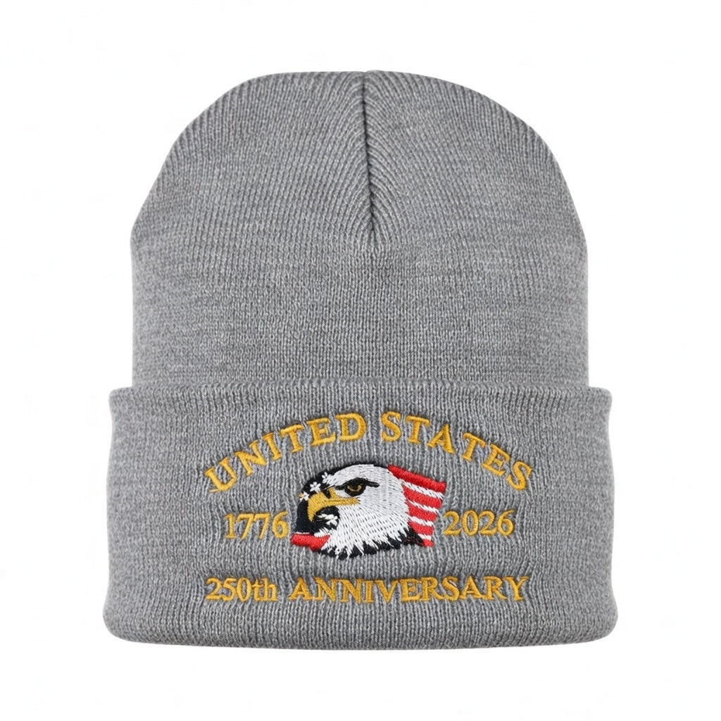 USA 250th Anniversary Beanie Hat Patriotic Bald Eagle Merchandise Patriotic Gifts For Brother
