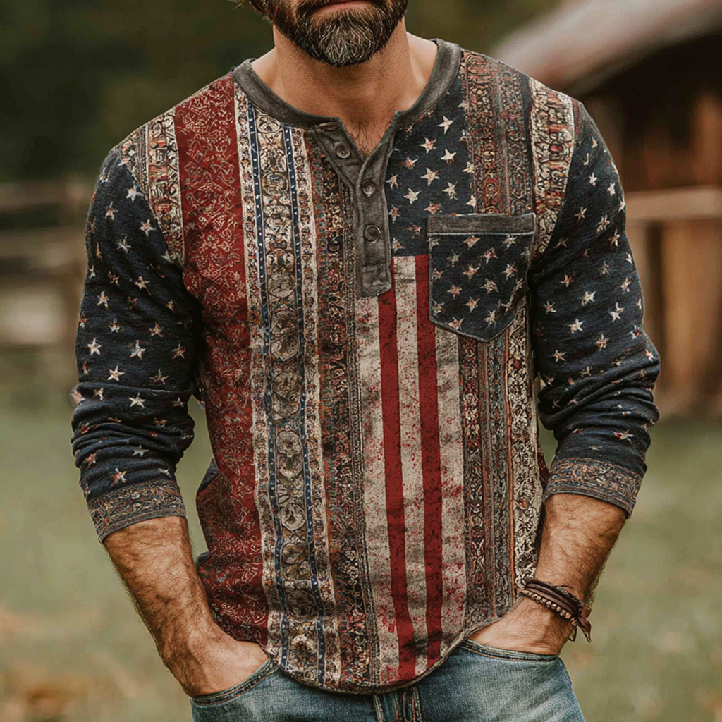 USA 250Th Anniversary Button Long Sleeve Shirt 1776 2026 Merch Independence Day 2026 Gift