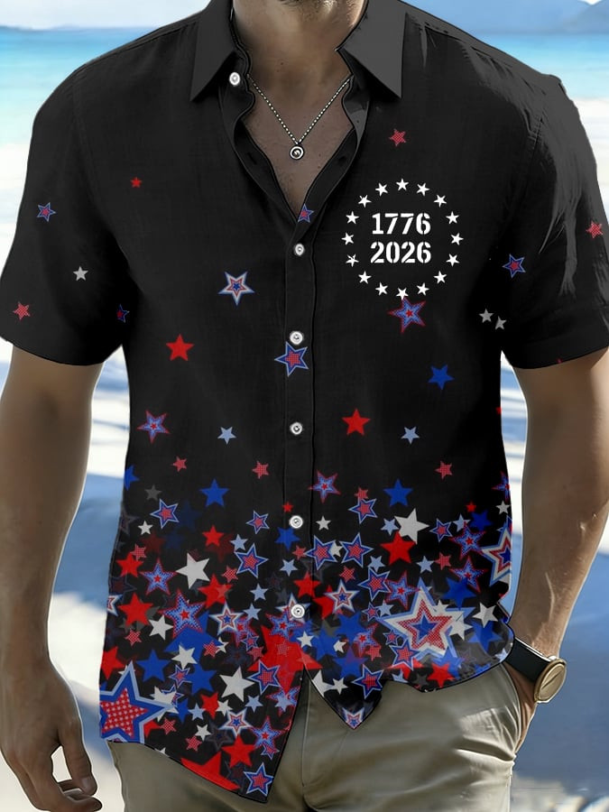 USA 250th Anniversary Button Up Shirt 1776 2026 Men Fourth Of July Clothes Best Patriotic Gifts