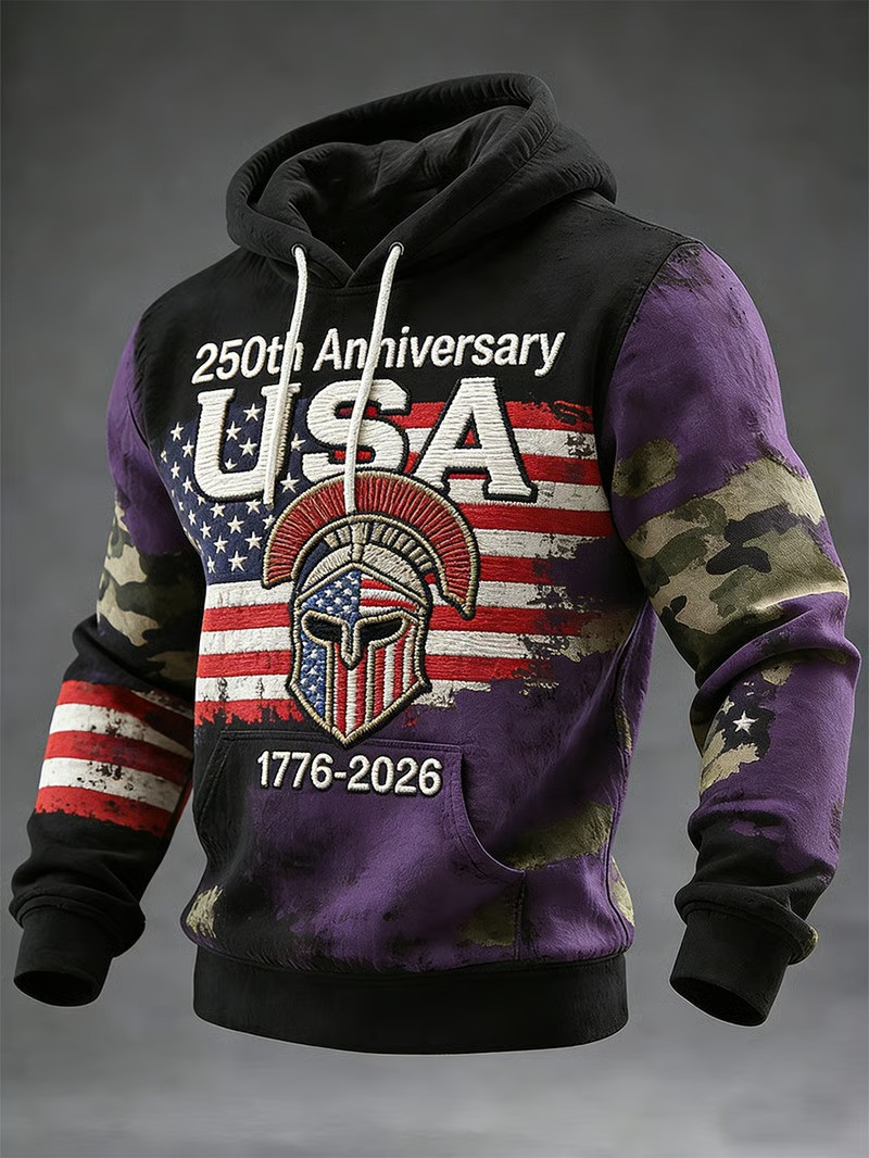 USA 250Th Anniversary Camo Hoodie American Flag Outfit For Men Gift For Patriots