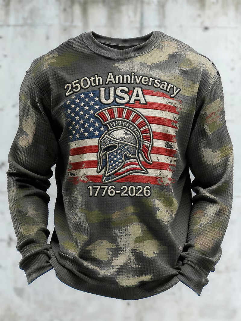 USA 250Th Anniversary Camo Long Sleeve Shirt 4Th Of July Outfits Gift For Patriots