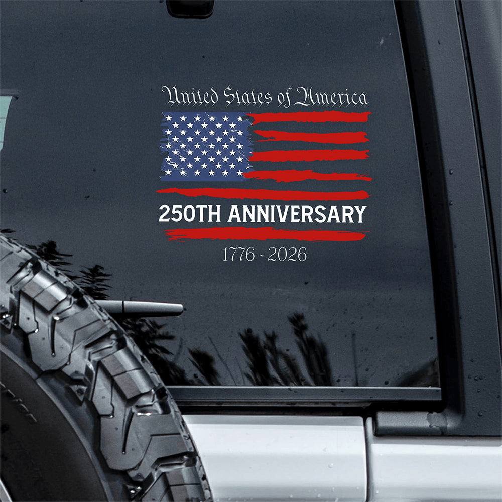 USA 250th Anniversary Car Window Decal Sticker American Flag Stickers Gift Ideas For Patriots