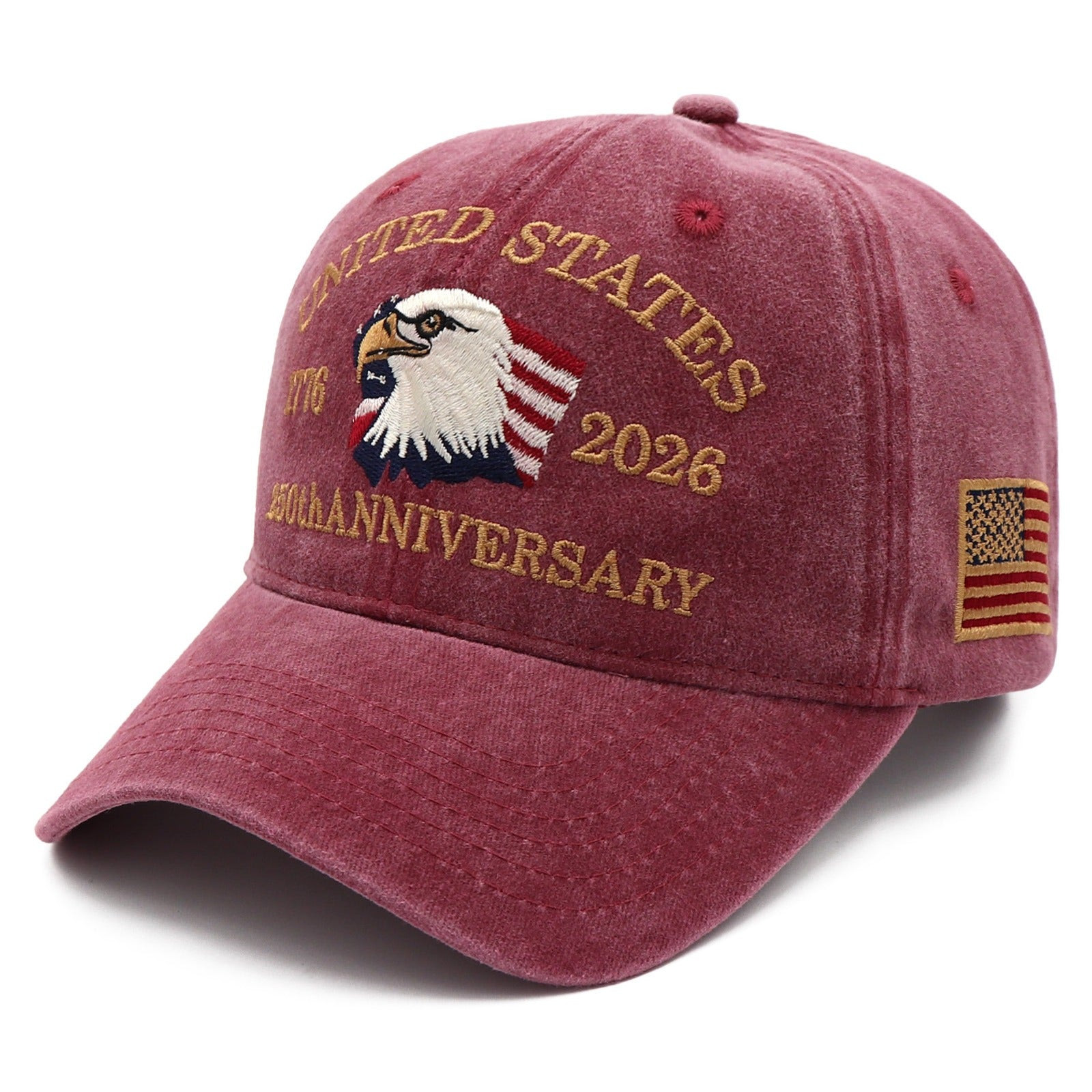 USA 250th Anniversary Eagle Cap 1776 2026 Bald Eagle Mens Merch Gifts For Patriotic Dad