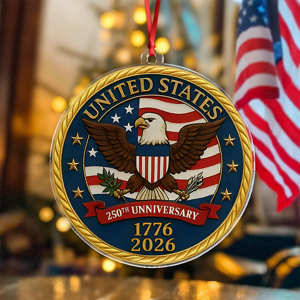 USA 250th Anniversary Eagle Usa Flag Ornaments Patriotic Decor 1776 2026 4th Of July Ornament