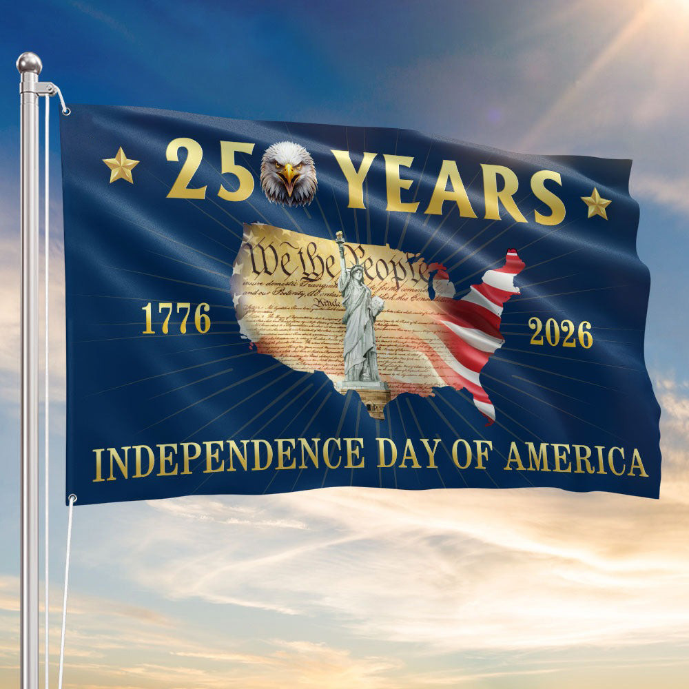 USA 250th Anniversary Flag 1776 2026 Independence Day Grommet Flag Patriotic Gift