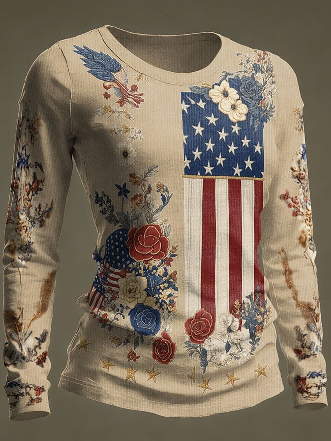 USA 250th Anniversary Flag Long Sleeve Shirt Patriotic Apparel America's 250 Birthday Presents