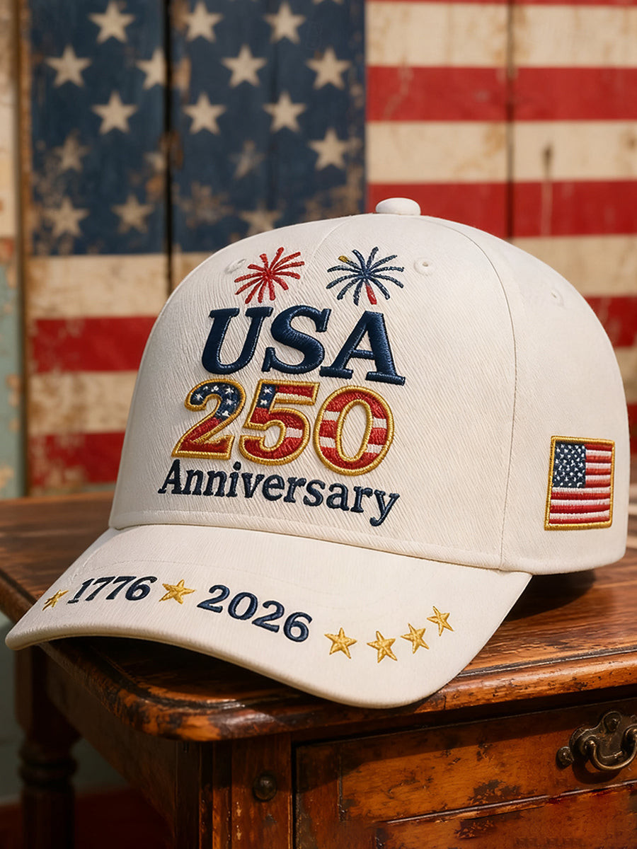 USA 250th Anniversary Hat America's Birthday Baseball Cap Independence Day Inspired Gifts