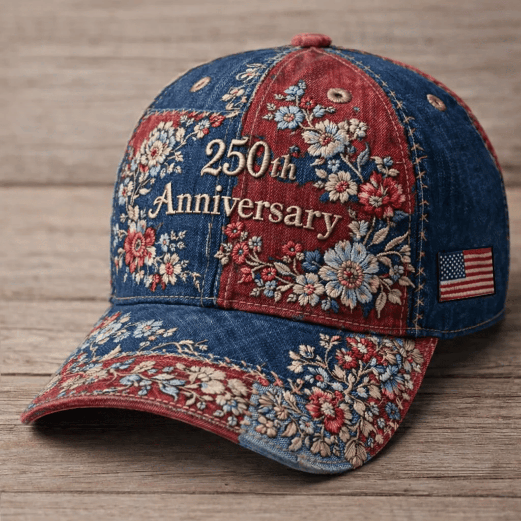 USA 250Th Anniversary Hat Embroidered 1776 2026 Hat USA 250 Years Of Liberty Florals Cap