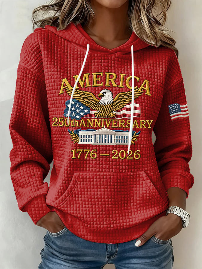 USA 250Th Anniversary Hoodie 1776 2026 Merch Patriotic Women's Clothing Good Gifts