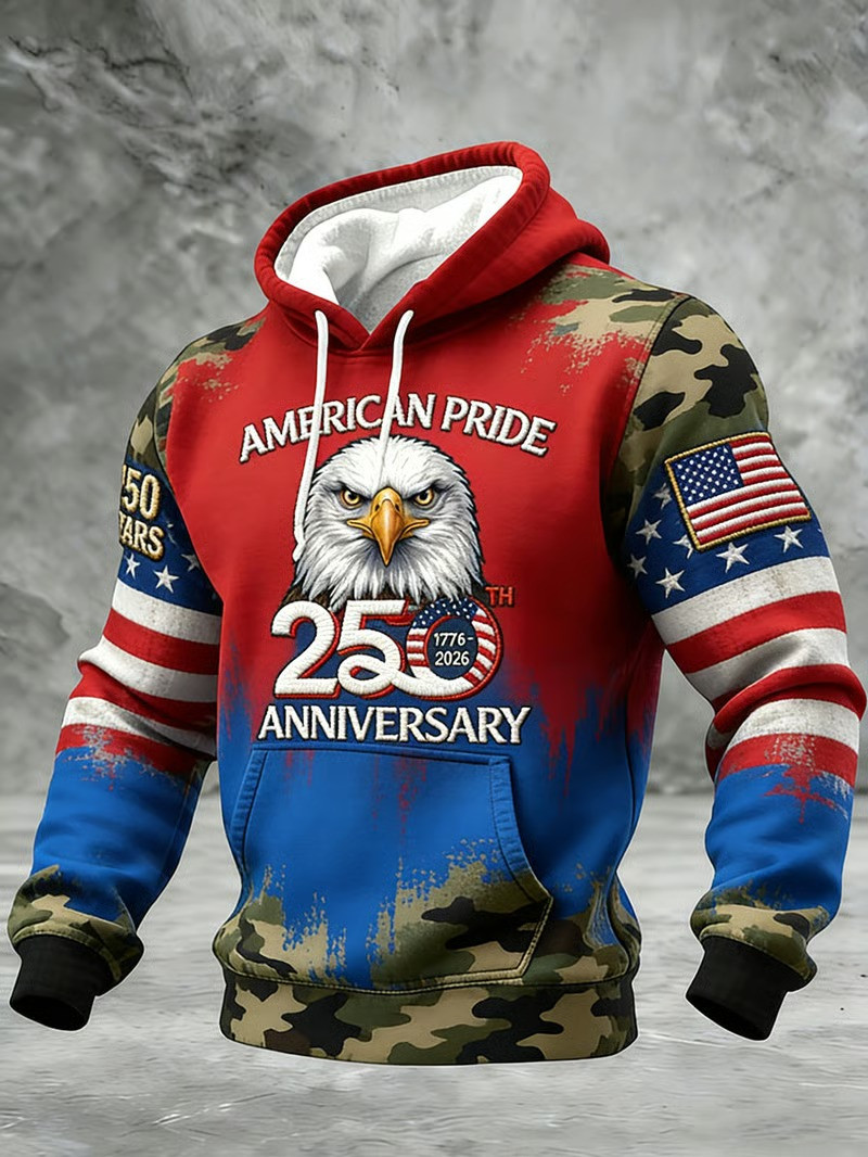 USA 250Th Anniversary Hoodie American Pride Eagle Hoodie 4Th Of July Present
