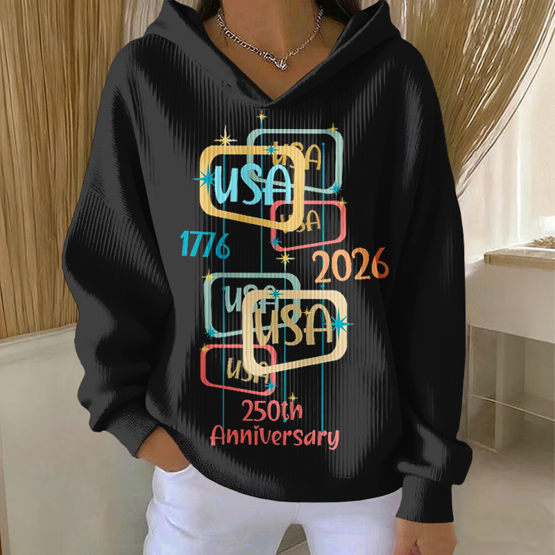 USA 250Th Anniversary Hoodie America's 250th Birthday Clothing Best Gift For Mother