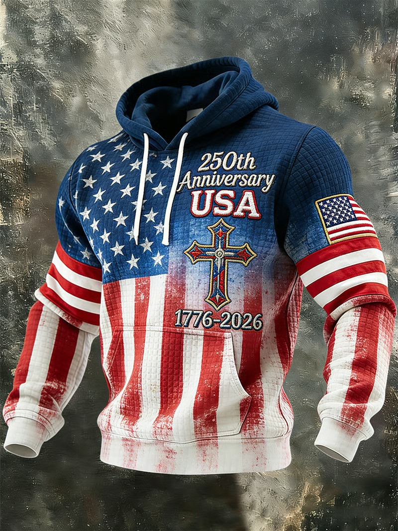 USA 250Th Anniversary Hoodie July 4 Attire Patriotic Clothes Gifts For Independence Day