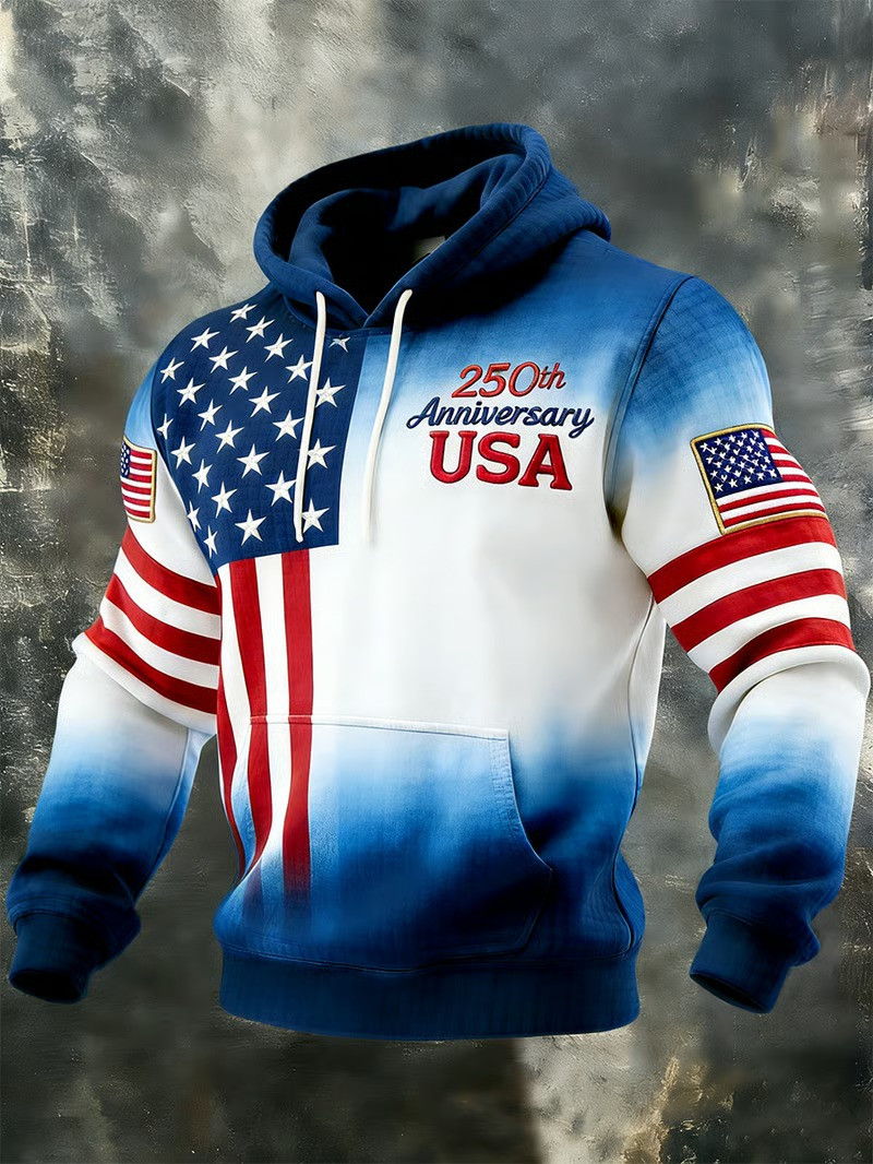 USA 250Th Anniversary Hoodie July Fourth Outfit Ideas Hooded Sweatshirt Fourth Of July Presents