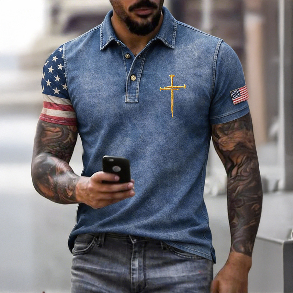 USA 250th Anniversary National Flag Polo Shirt 4th Of July Merch Independence Day Gifts