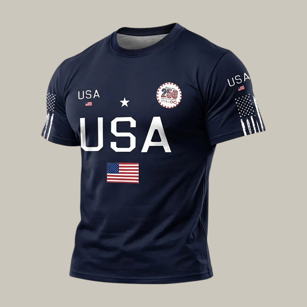 USA 250th Anniversary National Flag T-Shirt Independence Day 2026 Clothes Patriotic Gift