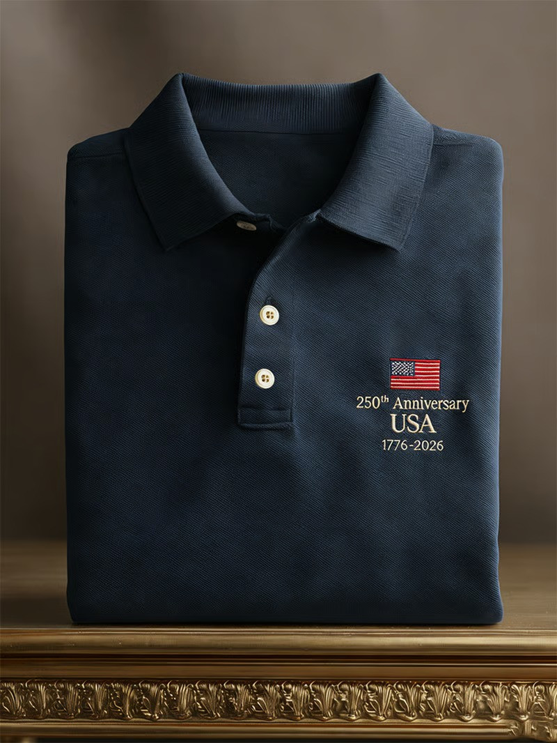 USA 250th Anniversary Polo Shirt 1776-2026 USA Flag Clothes Patriotic Gift