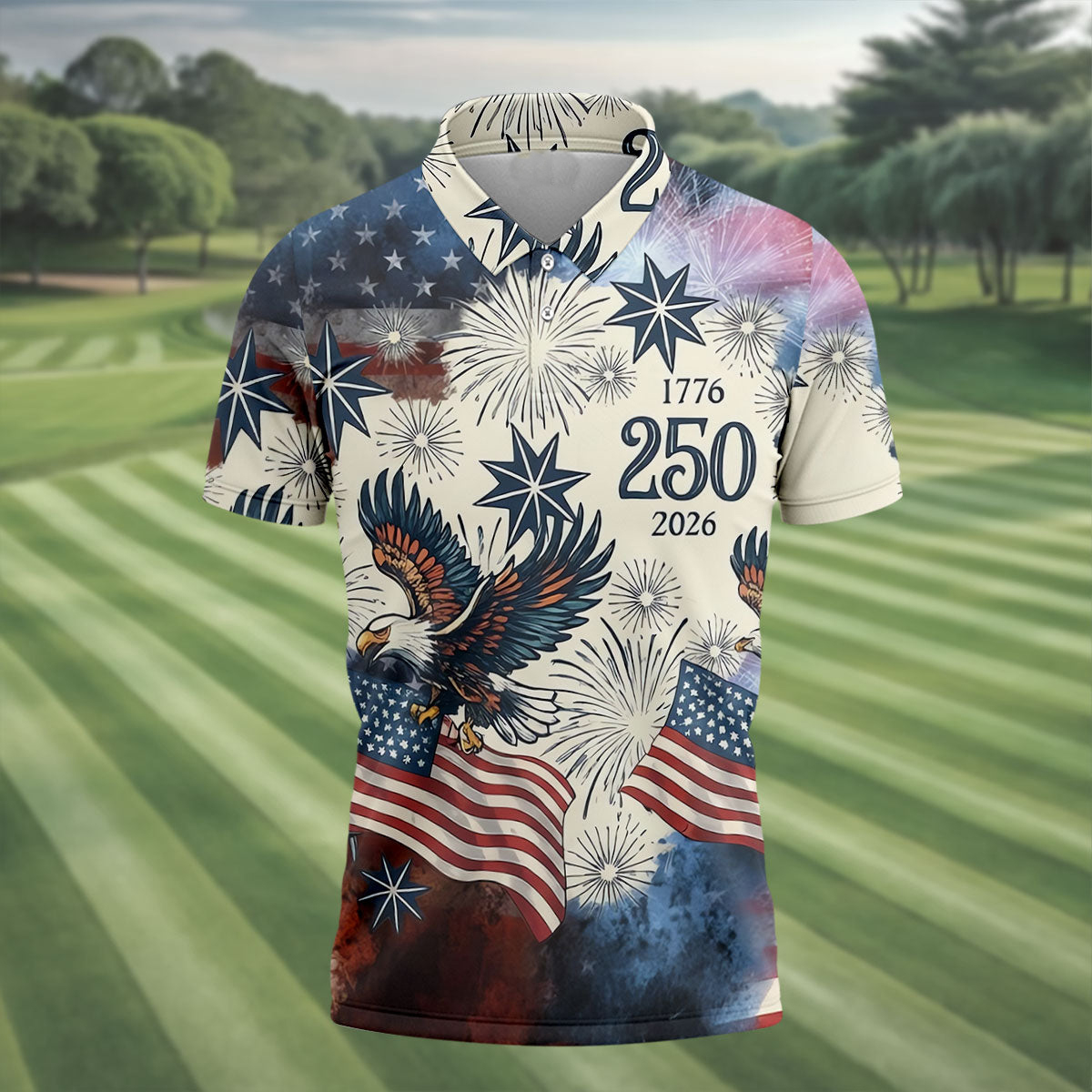 USA 250Th Anniversary Polo Shirt Patriotic American Patriot Clothing Gifts For Brother