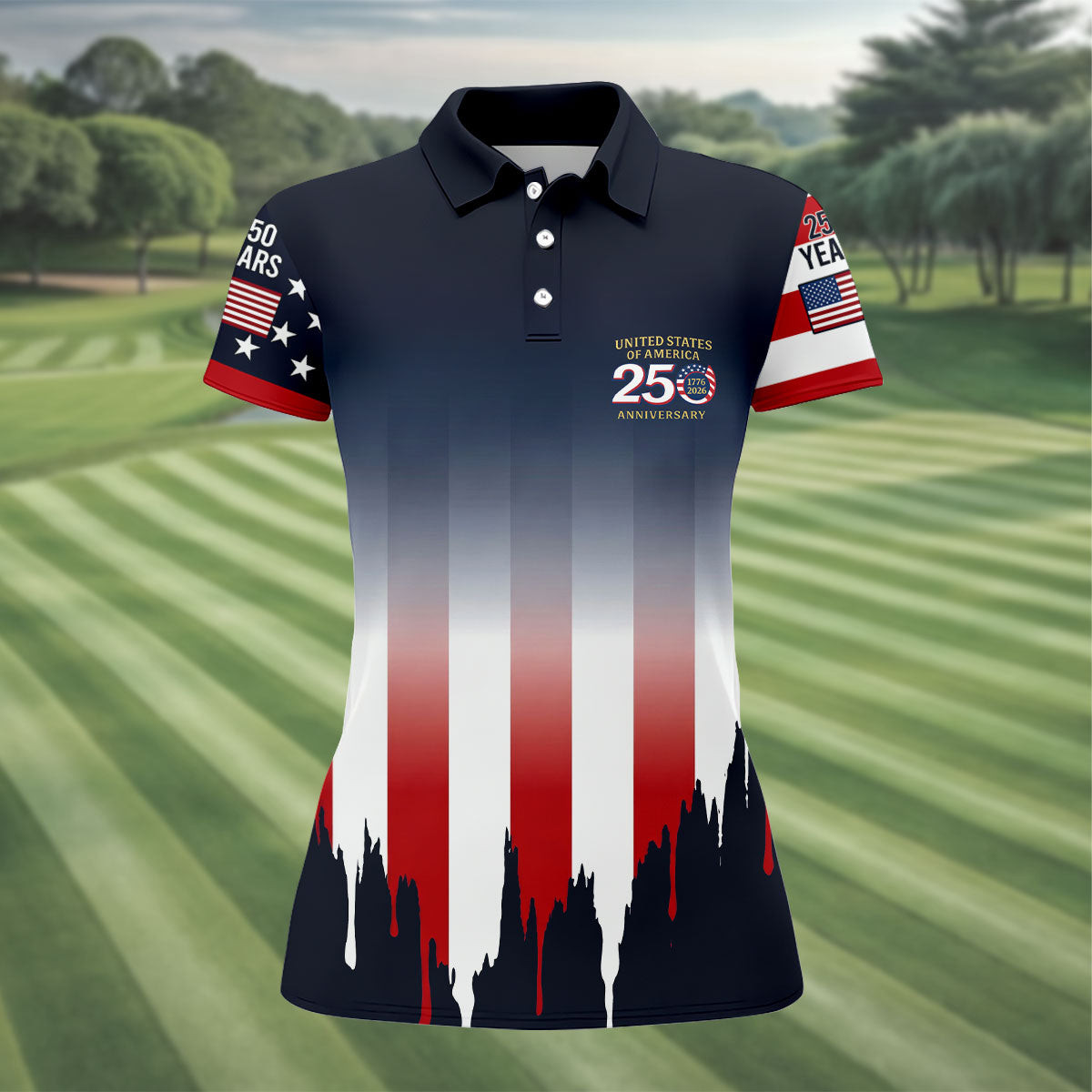 USA 250Th Anniversary Polo Shirt US Patriot Clothing Perfect Mother's Day Gifts