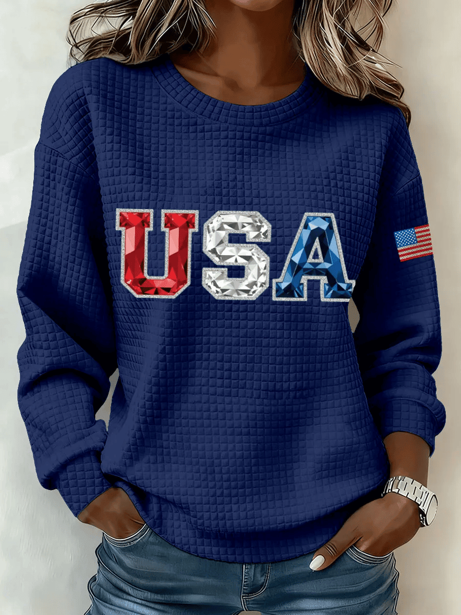 USA 250th Anniversary Sweatshirt American Flag Logo 4Th Of July Apparel