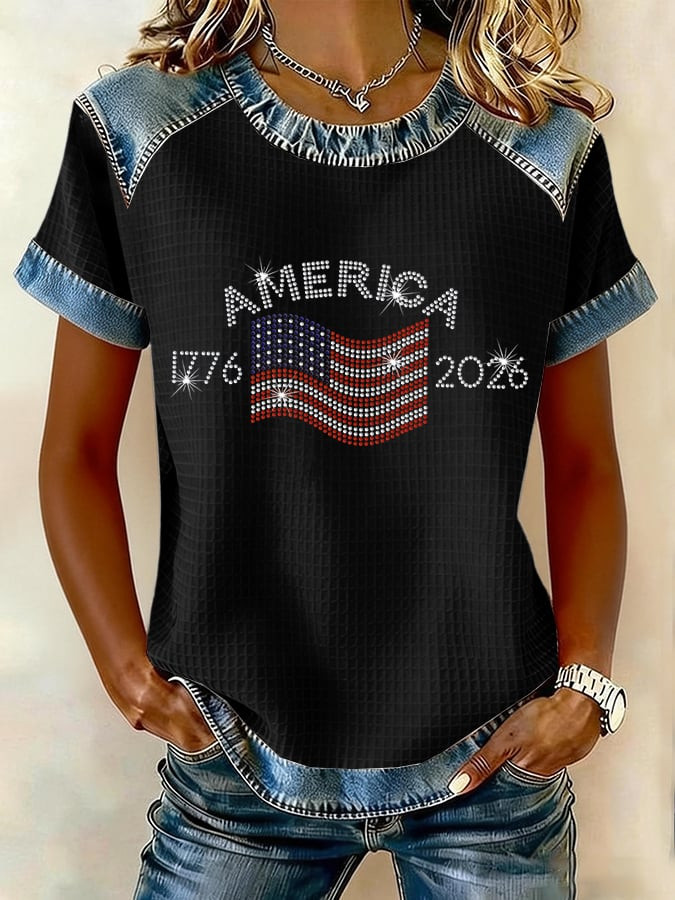 USA 250Th Anniversary T-Shirt American Patriot Apparel Gifts For Sister